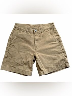 Patagonia Mens Size 30 Heritage Stand Up Shorts 7” Khaki Canvas Outdoor Hiking